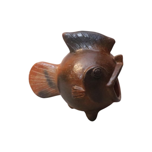 Brown Gunnar Nylund for Rörstand Style Ceramic Fish Ashtray For Sale - Image 8 of 8