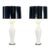 Vintage Murano Ballerina Glass Table Lamps of White For Sale
