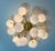 White 21st Century Mezzo Polished Brass Glossy White Murano Flush Mount by Fabio LTD For Sale - Image 8 of 9
