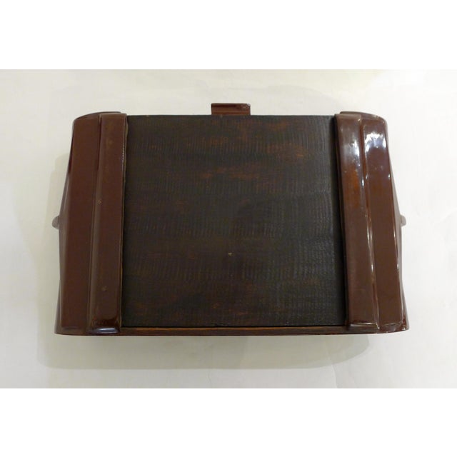 Large Mid-Century Asianf Lacquered Wood Jewelry Box with Fish, 1950s For Sale - Image 12 of 18