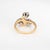 1960s 60s Vintage Jabel Ring Diamond Ruby 3 Flower Posey Cluster Sz 6.75 18k Gold For Sale - Image 5 of 6