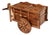 Hand Crafted Folk Art Costa Rican Oxcart Wagon Bar Cart With Intricate Marquetry For Sale