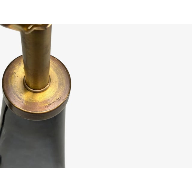 Nils Landberg, Swedish Modern, Blue Glass, Table Lamp, Sweden, 1960s For Sale In New York - Image 6 of 8