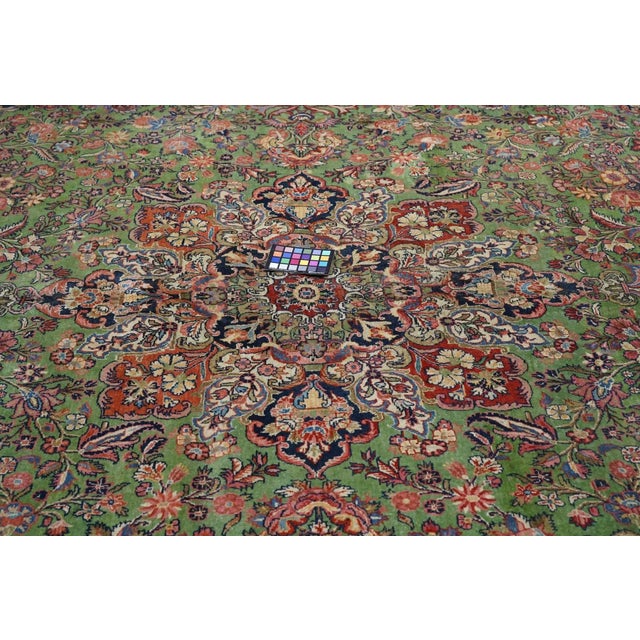 Textile Vintage Persian Kashan Rug 9'11'' X 13'10'' For Sale - Image 7 of 9
