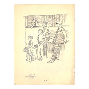 Original 1944 Pencil Drawing From Hi, Guy! The Cinderella Horse by Paul Brown 23