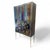 A striking piece crafted from Murano glass and glass paste, finished with gilt brass and lined with gray velvet. The...