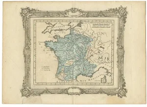 Antique Map of France Under the Reign of Charles IX by Zannoni, 1765