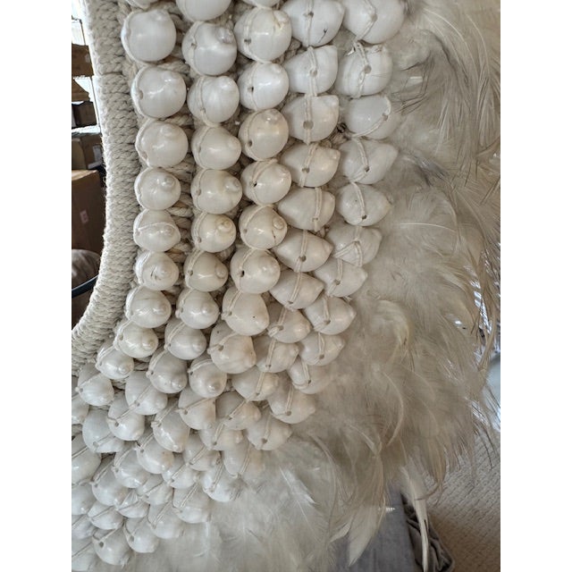 Textile Feather Necklace on Stand For Sale - Image 7 of 7