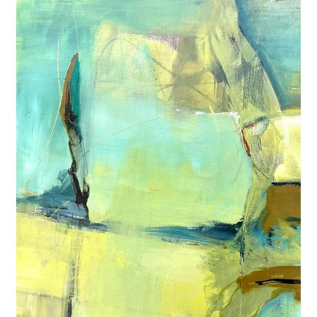 Vintage Abstract Expressionist Oil Painting on Canvas For Sale In West Palm - Image 6 of 12