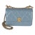 Blue Quilted Calfskin Mini Perfect Fit Flap Bag For Sale
