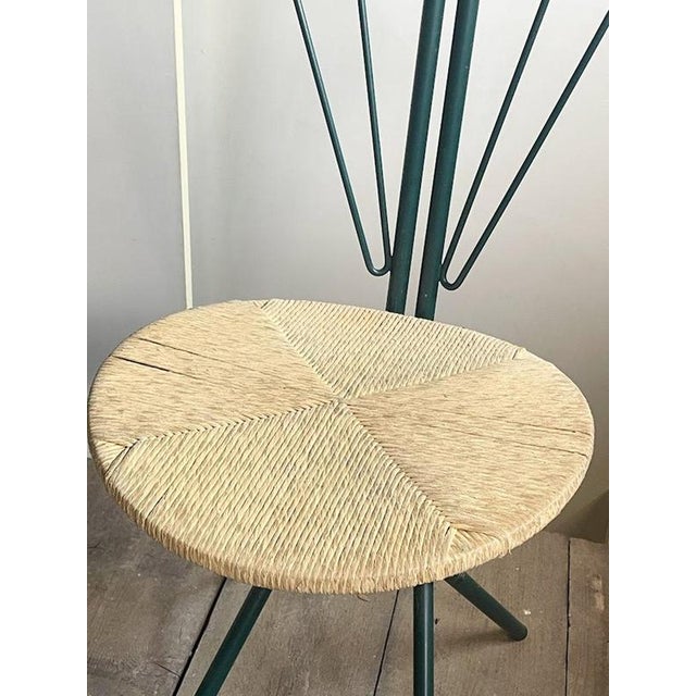 Folding Chairs in Dark Green Metal and Woven Cord from LaPalma, Italy, 1970s, Set of 2 For Sale - Image 11 of 12