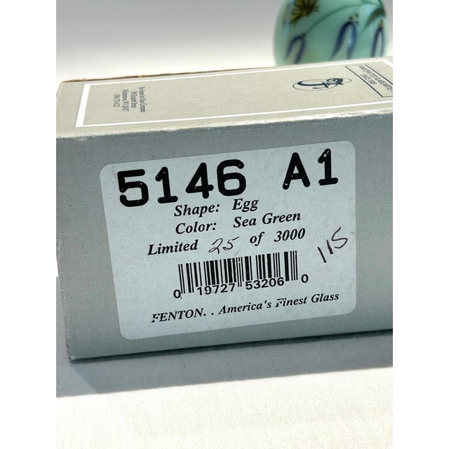 Fenton Art Glass Company Limited Edition Fenton Egg 25 of 3000 For Sale - Image 4 of 4