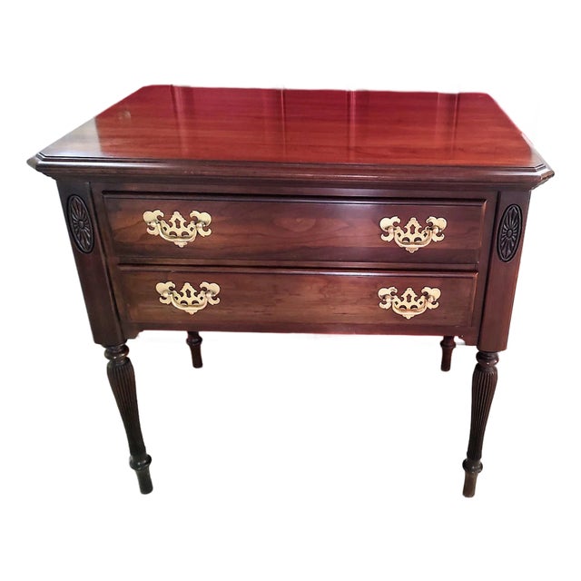 1980s Ethan Allen Cherry End/Night Table For Sale