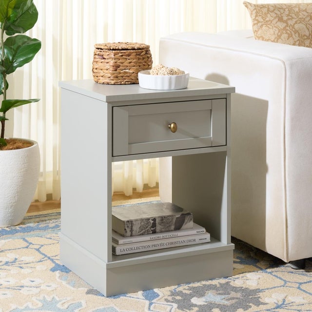 Add a touch of elegance to any room with the Shafa side table in light grey and brass. This stunning piece combines...