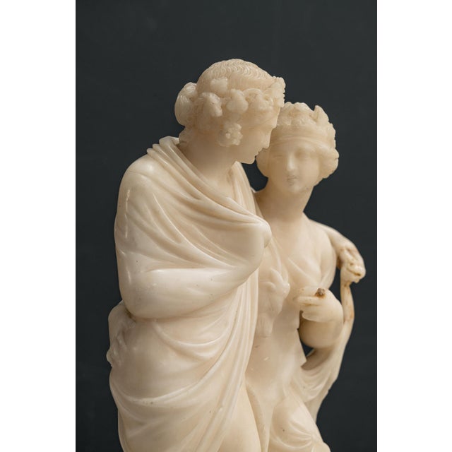 Sculpture of Bacchus and Ariadne, Late 19th-Early 20th Century, White Marble For Sale - Image 4 of 8