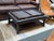 Design Plus Gallery presents a Kent Leather Ottoman + Pair of Trays from Arhaus. The ottoman is made from gray leather...