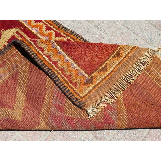 Vintage Turkish Handknotted Runner Rug - 34"x144" For Sale - Image 10 of 10