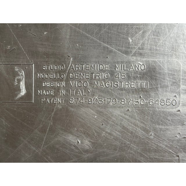 Plastic Black Demetrio 45 Stacking Table by Vico Magistretti for Artemide, 1960s For Sale - Image 7 of 8