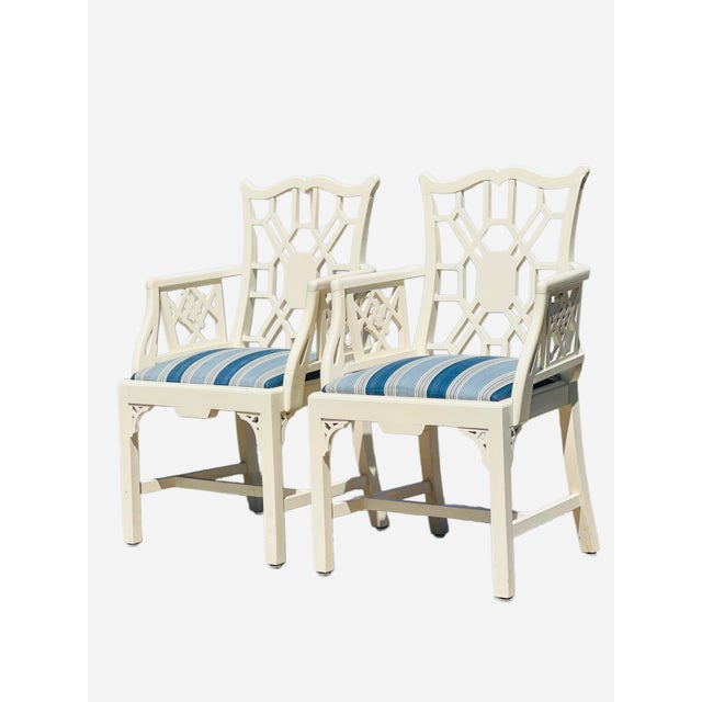 Palm Beach Chinese Chippendale/Pagoda Dining Set For Sale - Image 6 of 18