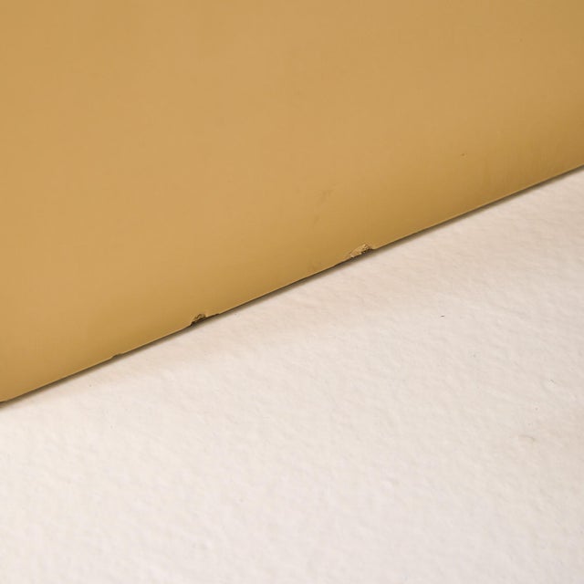 Amber Lacquered Cube Coffee Table With Brass Inlay, France 20th Century For Sale - Image 8 of 11