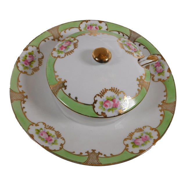 1960s Nippon Covered Sauce Dish With Matching Ladle For Sale