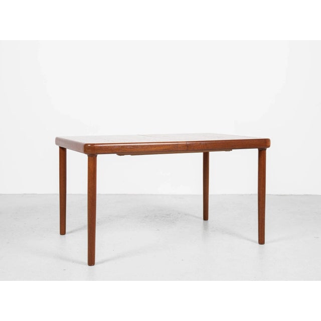 Mid-Century Danish Extendable Dining Table in Teak with Rounded Corners and Butterfly Extension attributed to Johannes Andersen, 1960s For Sale - Image 13 of 13