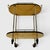 Mid-Century Modern Italian Serving Trolley Bar Cart in Lacquered Goatskin Parchment, 1960s For Sale - Image 17 of 18