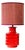 Orange Red Glazed Ceramic Table Lamp by R. Houben, 1970 For Sale