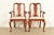 An outstanding pair of Queen Anne or Georgian style armchairs or dining captain chairs By Henkel Harris USA, Circa 1970s...
