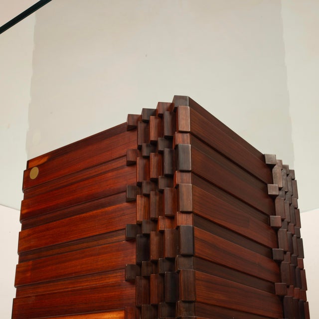 Brown Diamante Scultura 99 Table by Luciano Frigerio for Frigerio di Desio, 1970 For Sale - Image 8 of 18