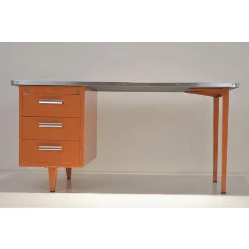 Desk in Sheet Steel from Gispen, 1955 For Sale - Image 3 of 18