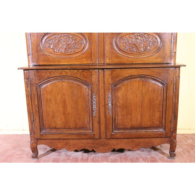 Beautiful 4 door buffet/cupboard in oak Louis XV transition Louis XVI -18 ° century -France molded doors with fine...