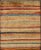 Mid 20th Century Vintage Turkish Angora Tulu Rug With Stripe Design in Yellow, Green, Red & Blue For Sale - Image 12 of 12