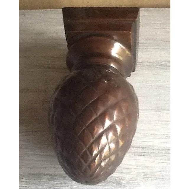 Brown Metallic Artichoke Finial Bookshelf Sculpture For Sale - Image 4 of 7