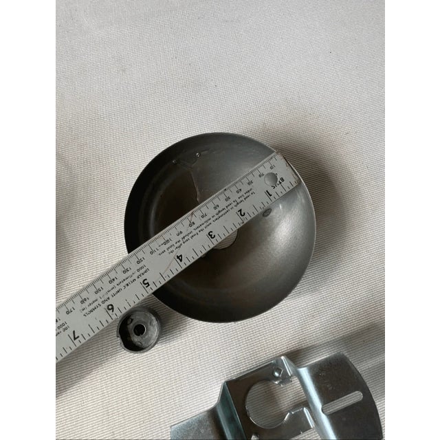 Silver Vintage Perfeclite Inc Light Plate With Socket Flush Mount For Sale - Image 8 of 8