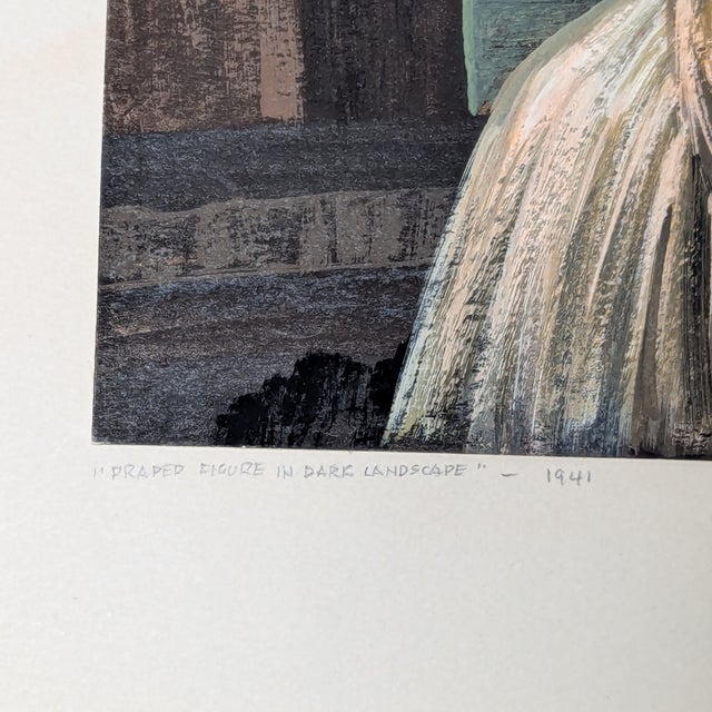 Original Tempera Painting Figure Landscape 1941 Clyde F Seavey Wpa Era American For Sale - Image 4 of 4