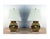 1970s Pair Large Modern geometrical urn shape Brass Lamps For Sale - Image 5 of 6
