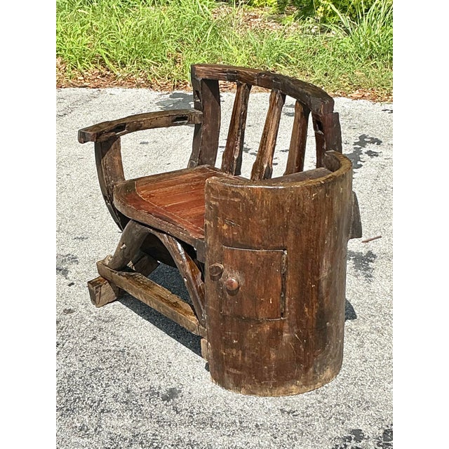 Cabin Vintage Boho Primitive Bench For Sale - Image 3 of 11