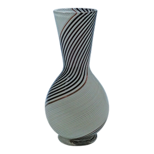 Dino Martens for Aureliano Toso Vase in Filigree Glass Ca. 1950s