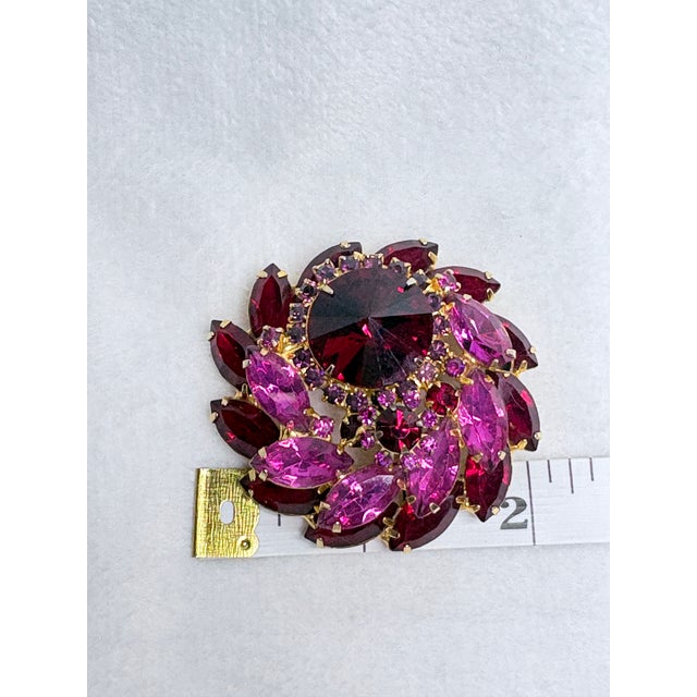 Juliana Verified Juliana (DeLizza & Elster) Rivoli & Navette Floral Brooch – Reference #7674 For Sale - Image 4 of 4