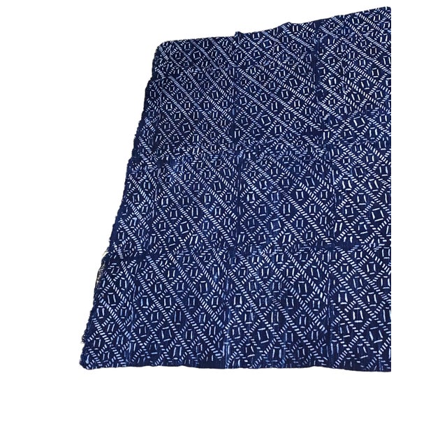 Fine Weaving Dogon Mali Indigo Mud Cloth Textile For Sale - Image 10 of 13