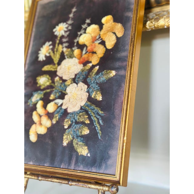 Victorian Vintage Textile Artwork, Framed For Sale - Image 3 of 8