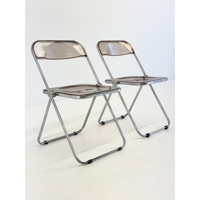 Vintage Plia Folding Chairs by Giancarlo Piretti for Anonima Castelli, 1970s, Set of 2 For Sale - Image 9 of 18