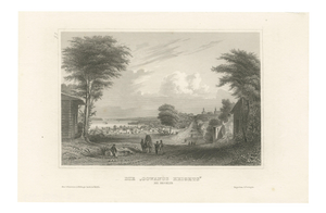 Joseph Meyer and Hermann Meyer, View of Gowanus Heights Brooklyn New York, 1850, Engraving