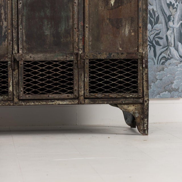 Antique French Slate Mine Metal Lockers, Circa 1900 For Sale In Wichita - Image 6 of 17