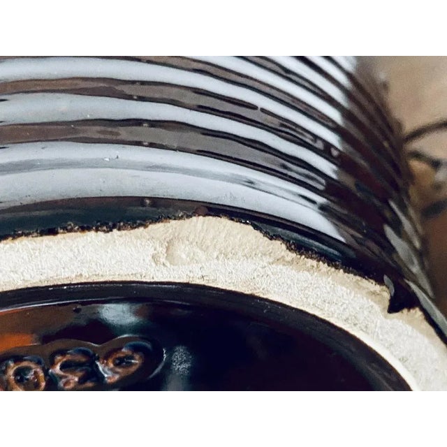 Large Vintage Fat Lava Floor Vase from Bay, 1970s For Sale - Image 12 of 13