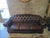 Victorian 1920s Dark Brown Leather Tufted Chesterfield Sofa For Sale - Image 3 of 7