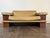 Vintage 1980’s Italian and Walnut Sculptural Leather Loveseat For Sale - Image 16 of 18