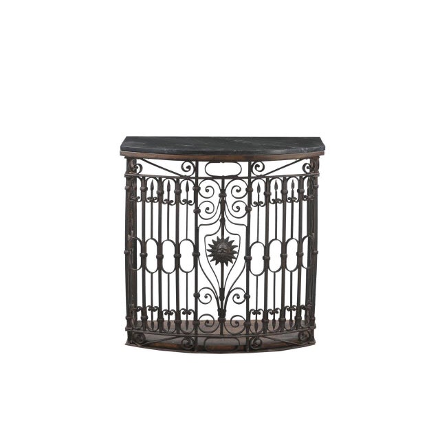 Indian Antique Indian Cast-Iron Balcony Front Console Table For Sale - Image 3 of 3