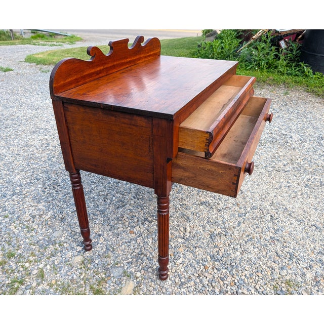 Antique Cherry Dressing Table With 2 Drawers 1860s For Sale - Image 16 of 18